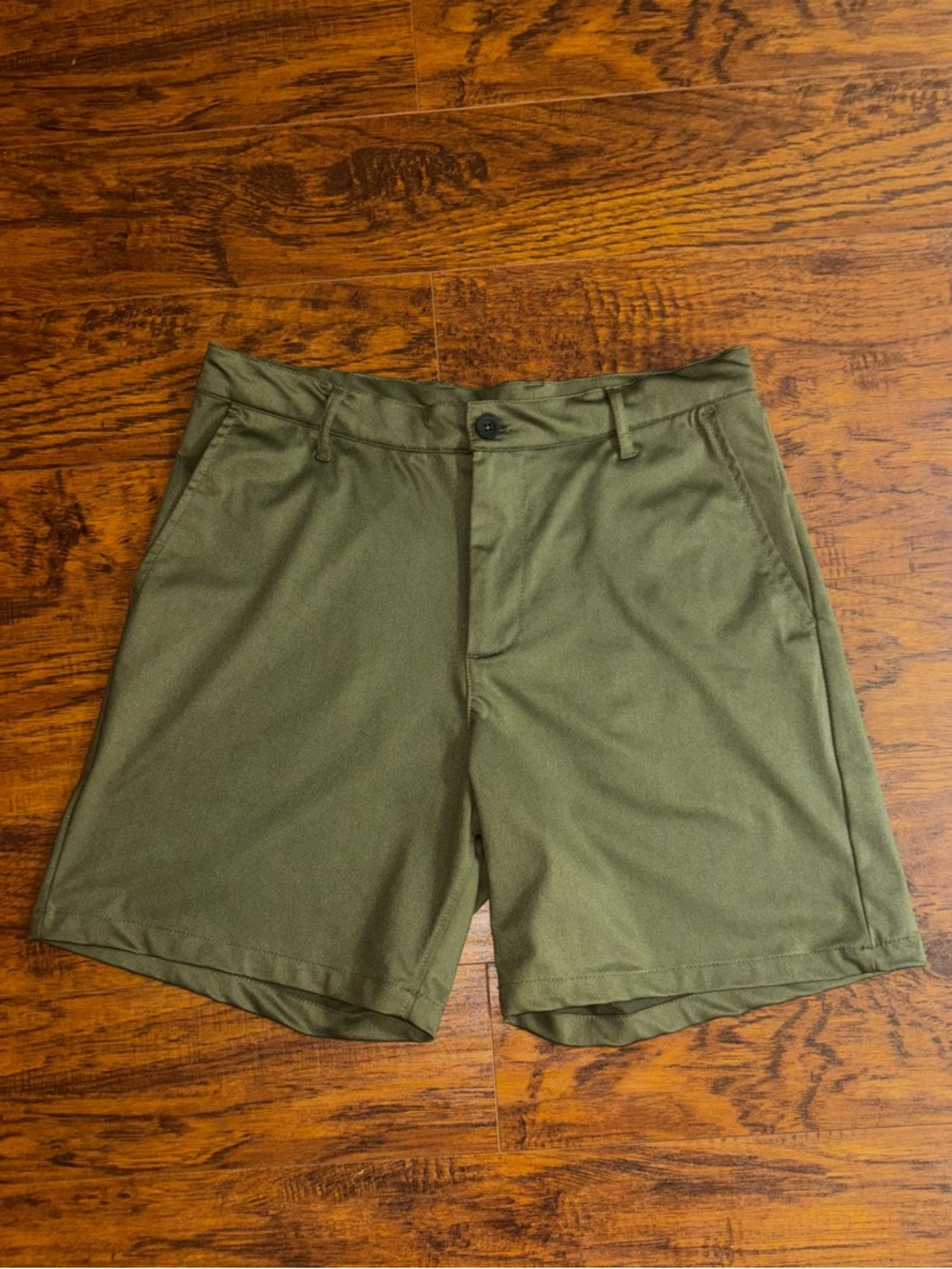 ZELOS Olive Green Athletic Performance Shorts Men’s 32 Golf Shorts 7” Inseam